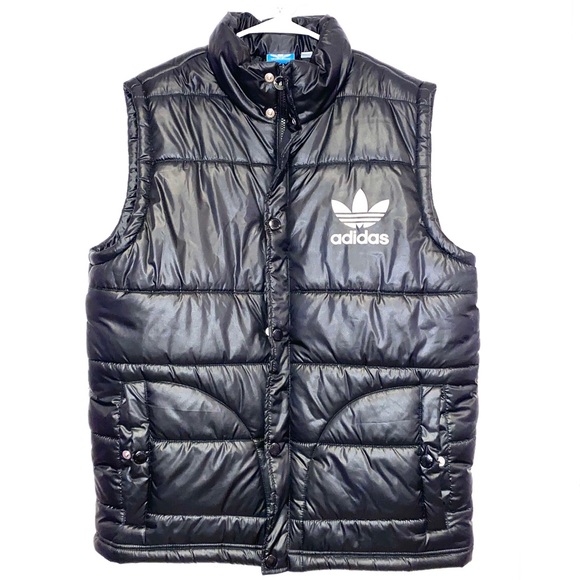 adidas Other - adidas puffer zest black zip up & snap EUC